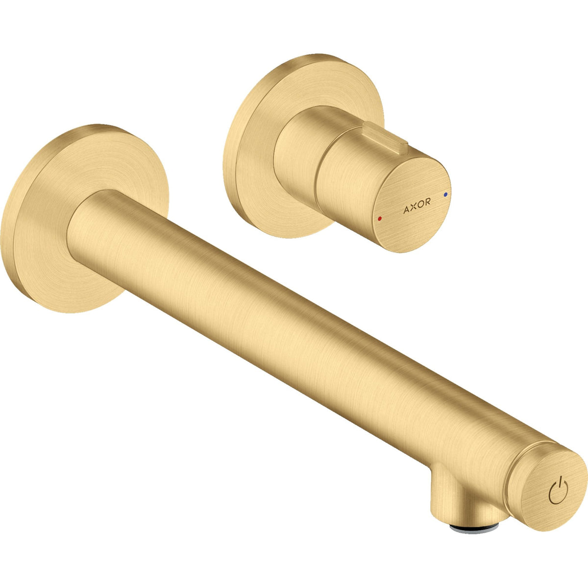 AXOR-Uno-Basin-mixer-for-concealed-installation-wall-mounted-Select-with-spout-221-mm-Brushed-Gold-Optic-45113250