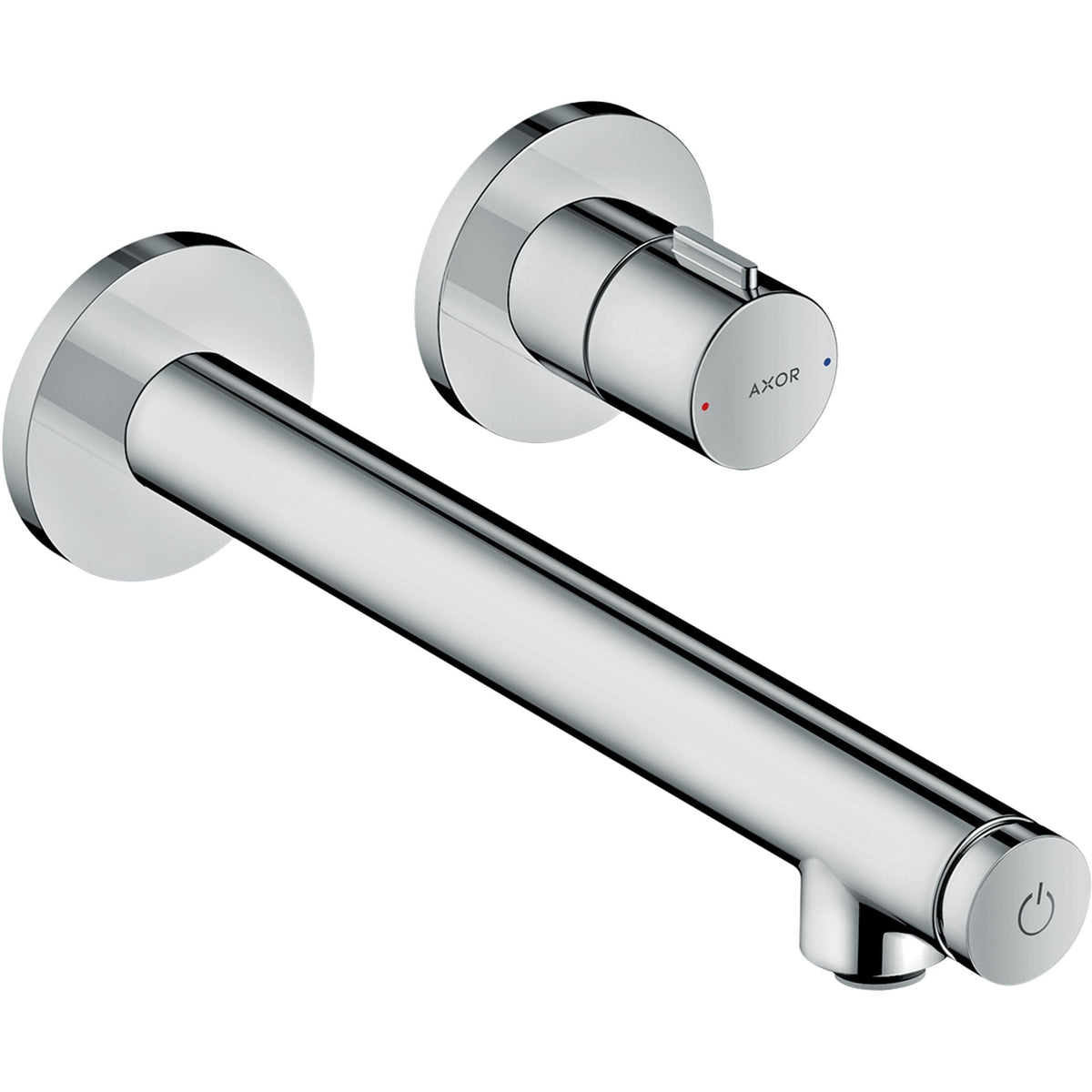 AXOR-Uno-Basin-mixer-for-concealed-installation-wall-mounted-Select-with-spout-221-mm-Chrome-45113000
