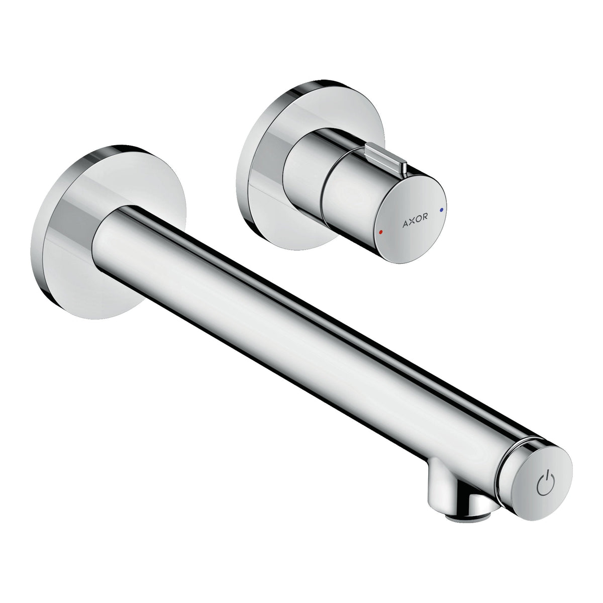 AXOR-Uno-Basin-mixer-for-concealed-installation-wall-mounted-Select-with-spout-221-mm-Polished-Chrome-45113020