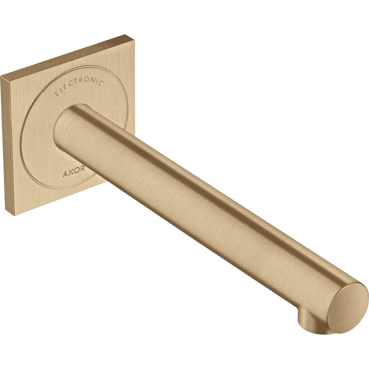 AXOR-Uno-Electronic-basin-mixer-for-concealed-installation-wall-mounted-with-spout-221-mm-Brushed-Bronze-45111140