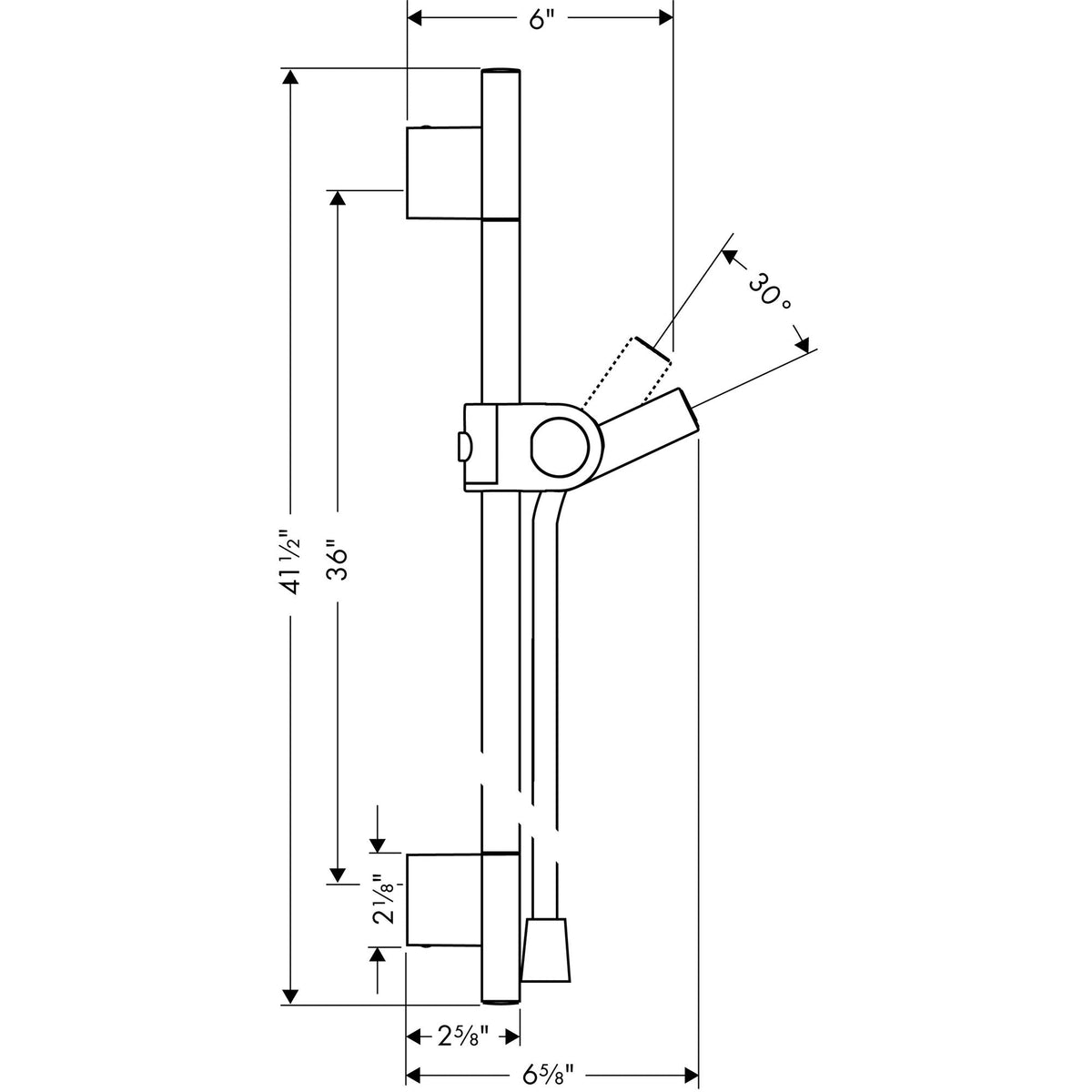 AXOR-Uno-Shower-bar-0-90-m-with-shower-hose-1-60-m-27989-technical-01