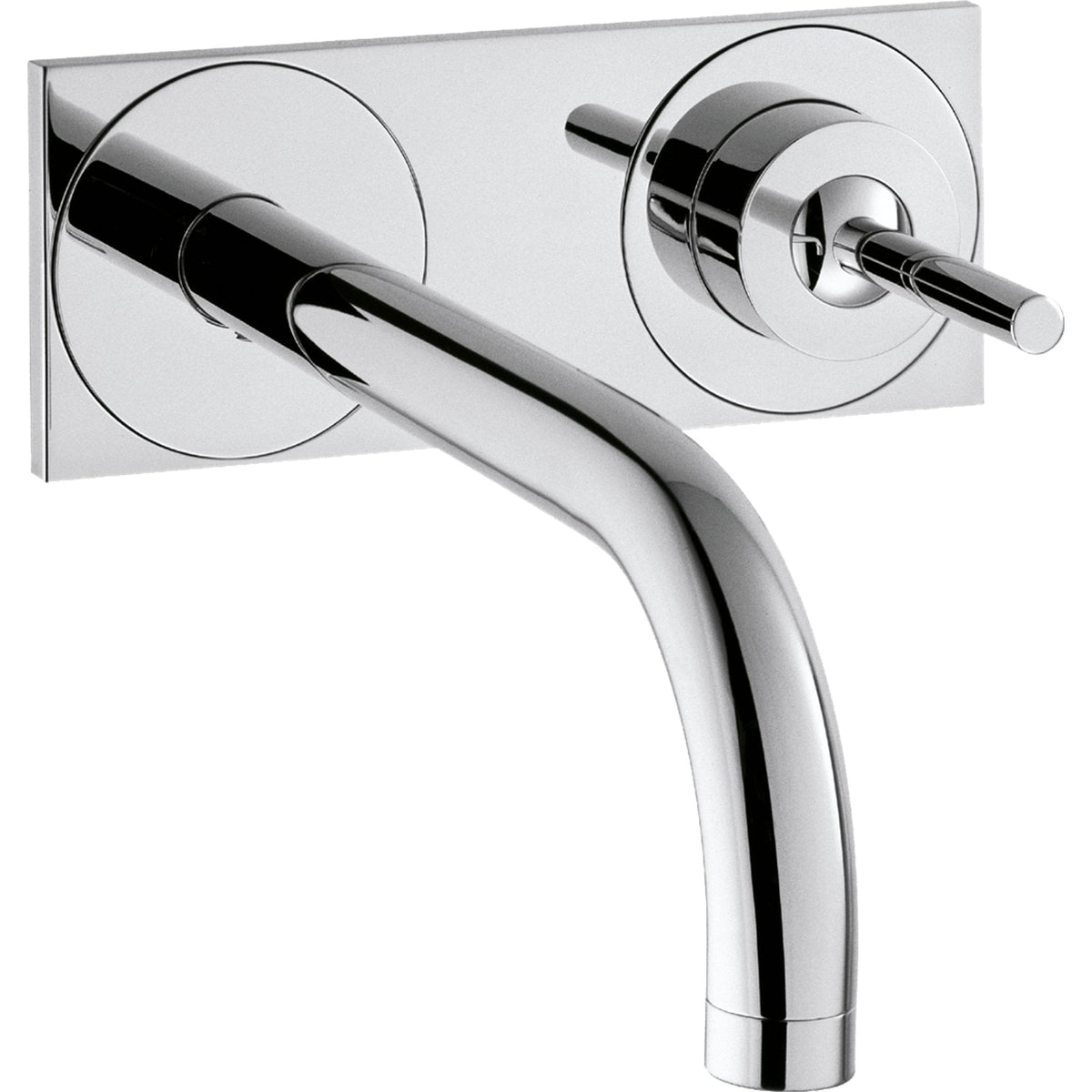 AXOR-Uno-Single-lever-basin-mixer-for-concealed-installation-wall-mounted-with-spout-225-mm-and-plate-Chrome-38115000