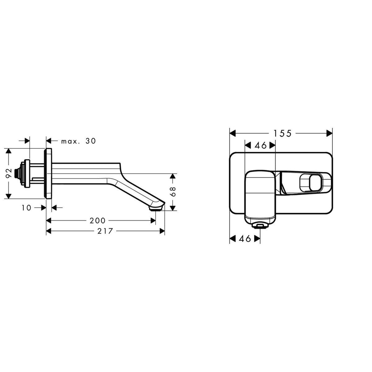 AXOR-Urquiola-Single-lever-basin-mixer-for-concealed-installation-wall-mounted-with-spout-200-mm-11026-technical-01