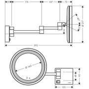 Hansgrohe-AddStoris-Shaving-mirror-with-LED-light-41790-scale-draw