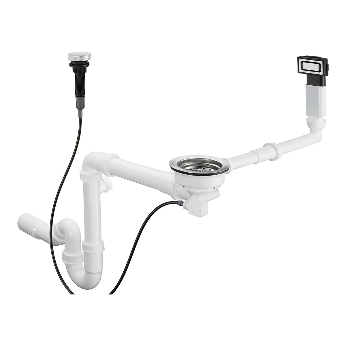 Hansgrohe D14 11 Automatic waste and overflow set for single bowl Stainless Steel 43931800.jpg