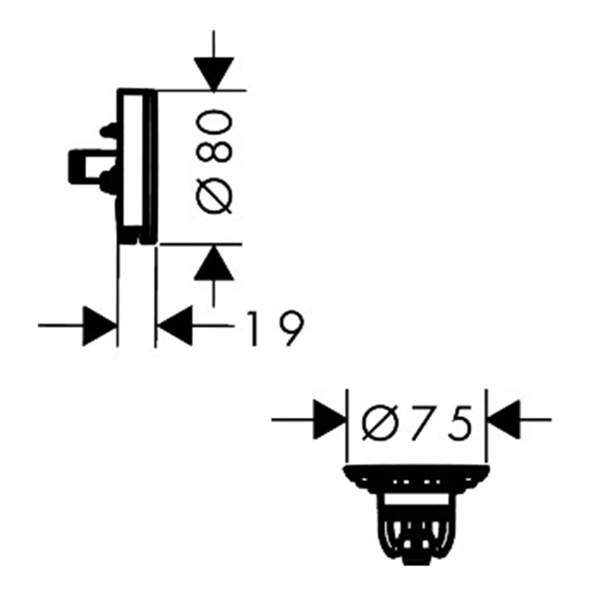 Hansgrohe Exafill Finish set bath filler waste and overflow set 58119000 technical 01.jpg