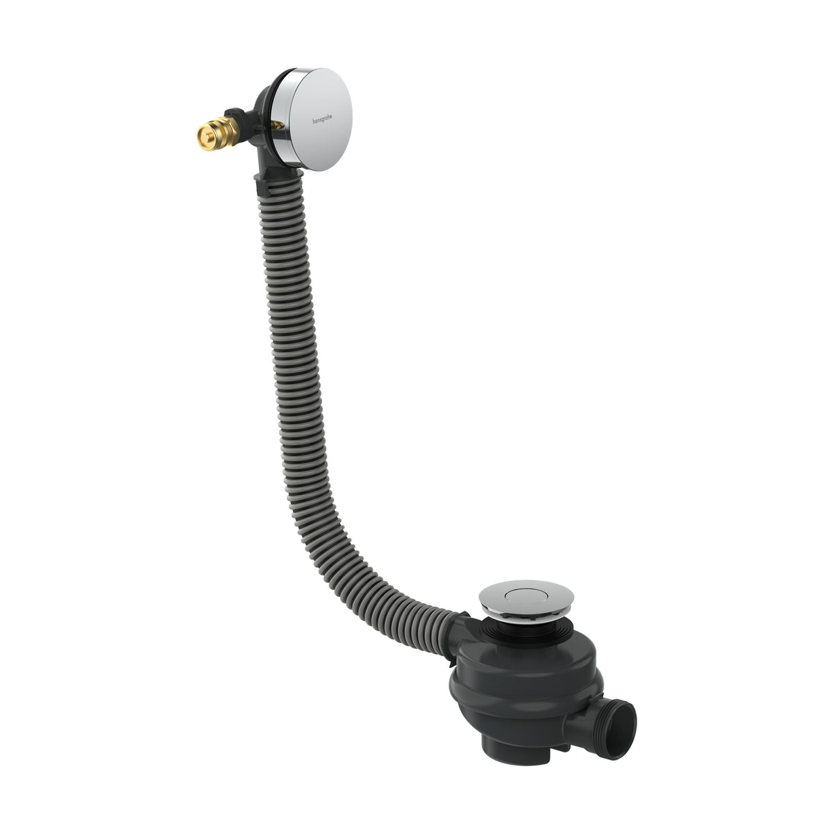 ערכת ניקוז והצפה מלאה Flexaplus לאמבטיה הנס גרואה Hansgrohe Flexaplus Complete set waste and overflow set for bathtub – Chrome – מק״ט 58157000
