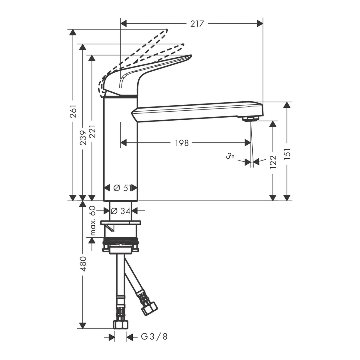 Hansgrohe-Focus-M42-Single-lever-kitchen-mixer-120-CoolStart-EcoSelection-1jet-71805-technical-01