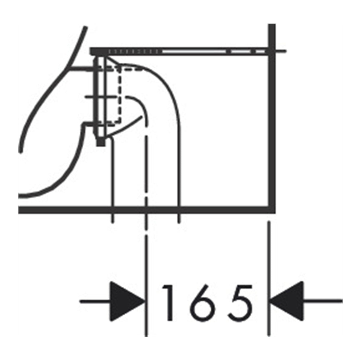 Hansgrohe GladeLake S Floorstanding WC close coupled with multi outlet AquaChannel Flush 60108450 technical 06.jpg