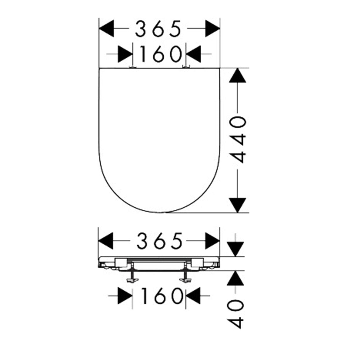 Hansgrohe GladeLake S WC seat and cover with SoftClose and QuickRelease 60112450 technical 01.jpg