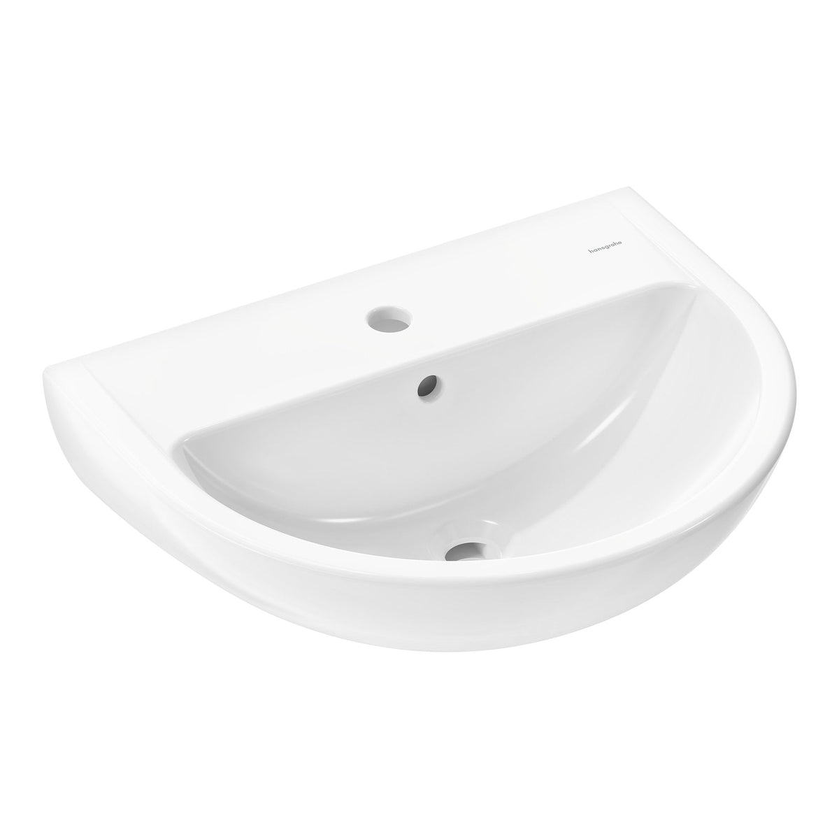 Hansgrohe GladeLake S Wash basin 550 450 with tap hole and overflow White 60101450.jpg