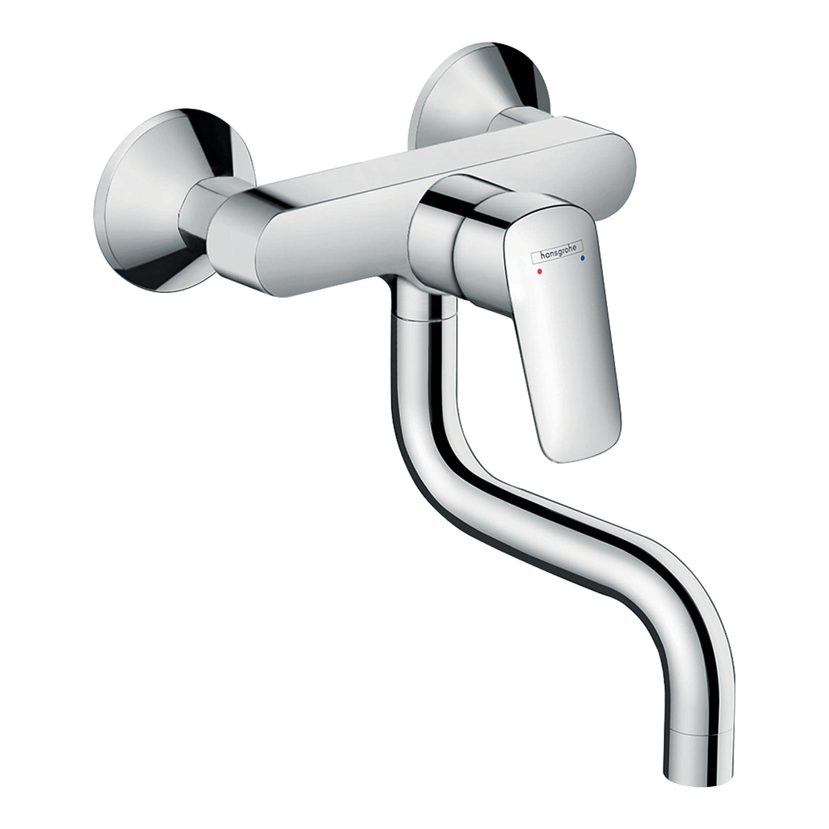Hansgrohe-Logis-M31-Single-lever-kitchen-mixer-wall-mounted-lowspout-1jet-Chrome-71836000