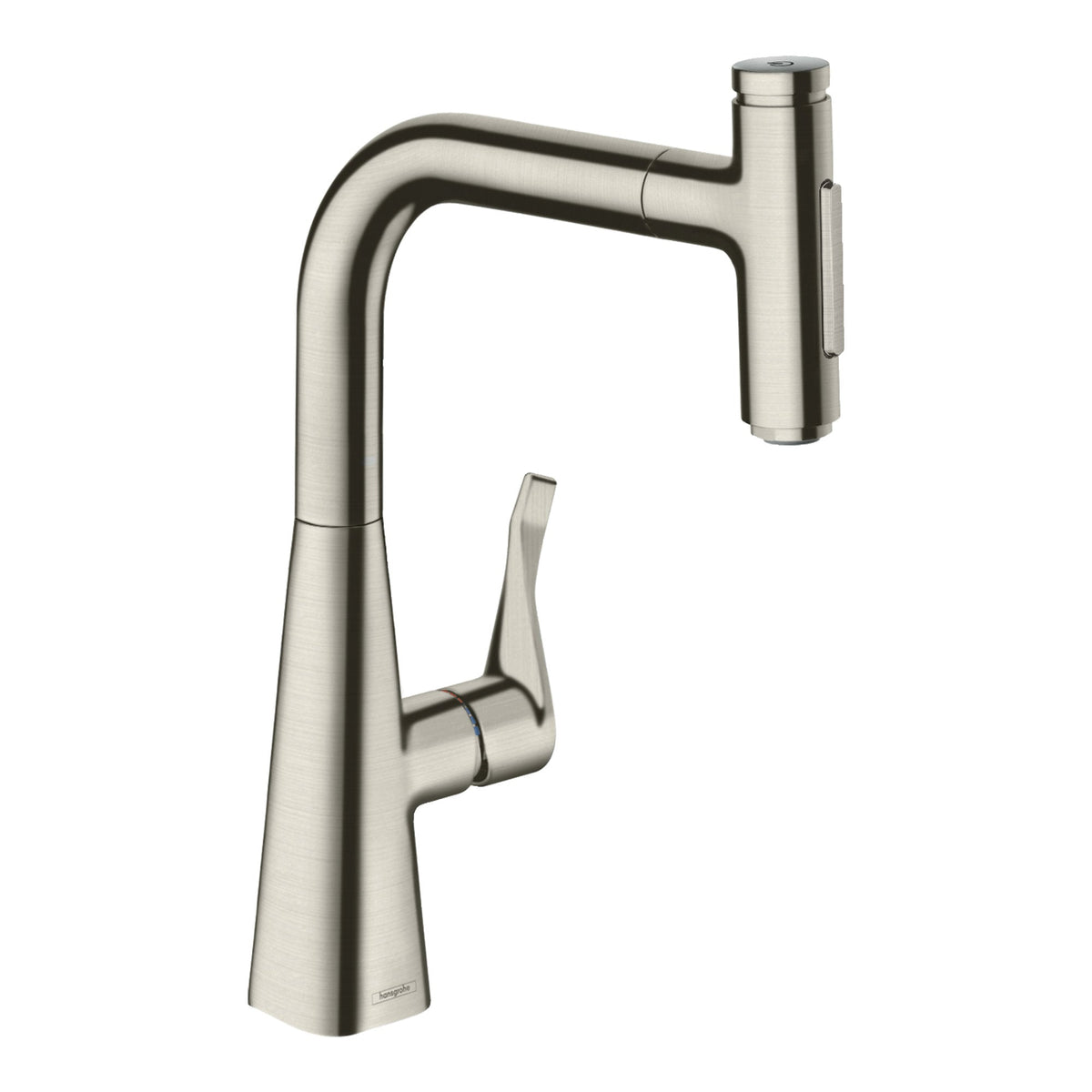 Hansgrohe Metris Select M71 Single lever kitchen mixer 240 pull out spray 2jet sBox Stainless Steel Finish 73817800.jpg