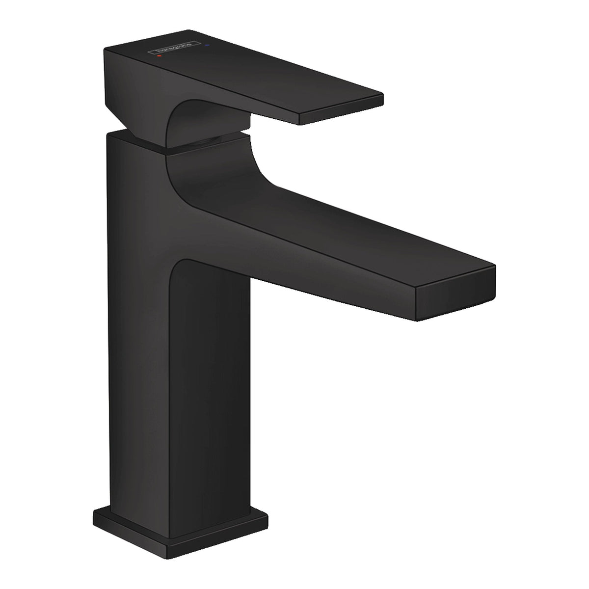 Hansgrohe Metropol Single lever basin mixer 110 with lever handle and push open waste set Matt Black 32507670.jpg