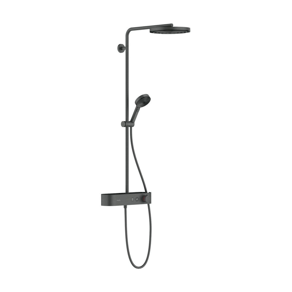 Hansgrohe-Pulsify-S-Showerpipe-260-1jet-2-ticks-with-ShowerTablet-Select-400-Brushed-Black-Chrome-24221349