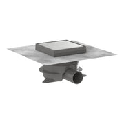 Hansgrohe RainDrain Spot Plus Complete set point drain 150 150 with height adjustable frame and tileable rear cover Brushed Stainless Steel 56226800.jpg