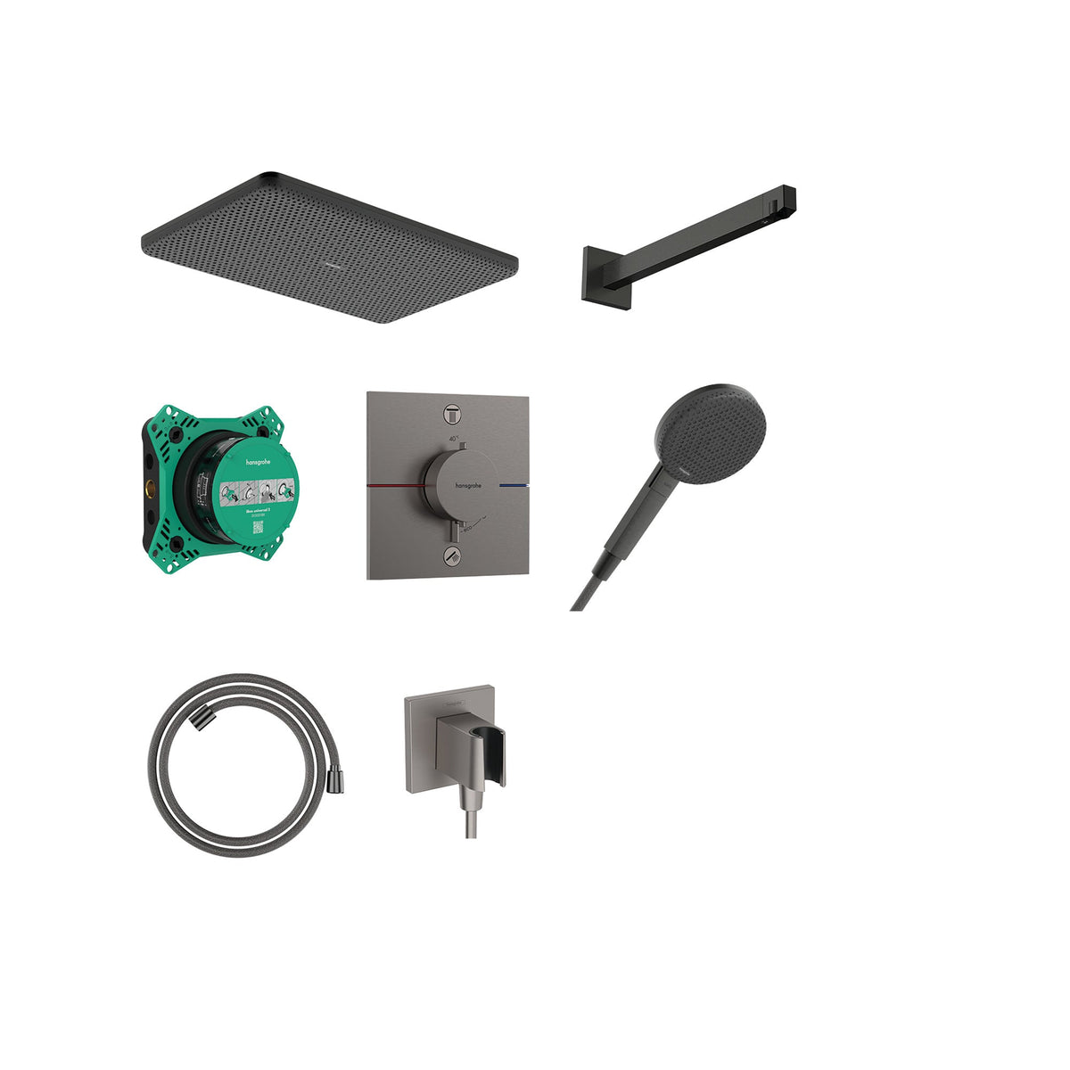 Hansgrohe Raindance Alive Q Design ShowerSet 210 340 1jet with thermostat and basic set iBox universal 2 Brushed Black Chrome 24620340.jpg