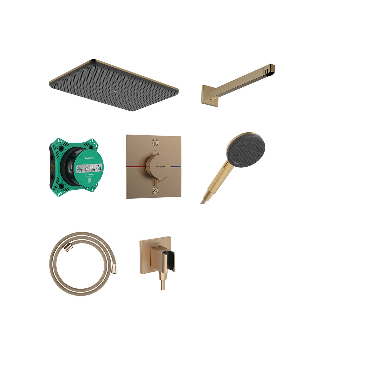 Hansgrohe Raindance Alive Q Design ShowerSet 210 340 1jet with thermostat and basic set iBox universal 2 Brushed Bronze 24620140.jpg