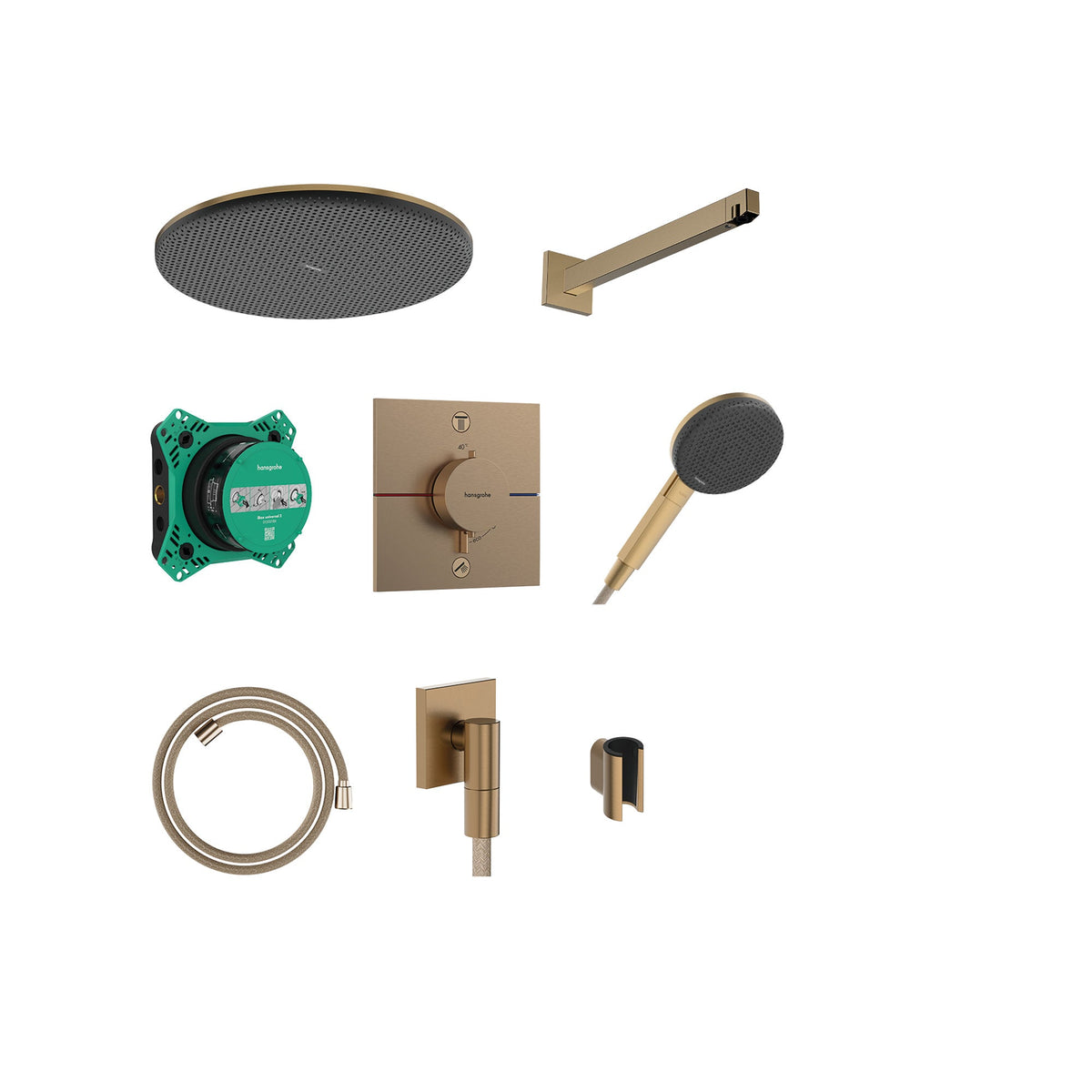 Hansgrohe Raindance Alive S Design ShowerSet 300 1jet with ShowerSelect Comfort E and basic set iBox universal 2 Brushed Bronze 24630140.jpg