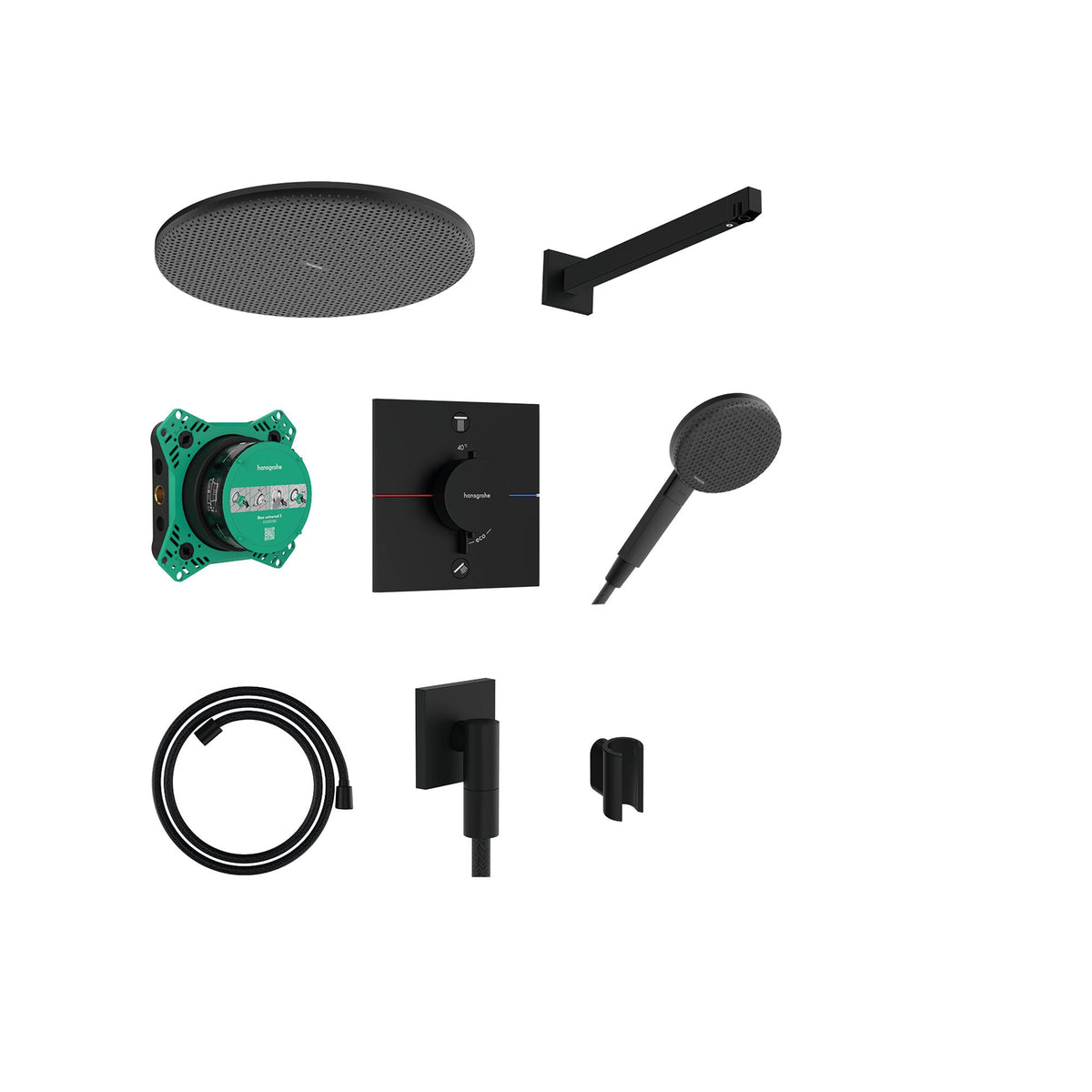 Hansgrohe Raindance Alive S Design ShowerSet 300 1jet with ShowerSelect Comfort E and basic set iBox universal 2 Matt Black 24630670.jpg