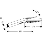 מזלף ריינדנס סלקט 3 מצבים E120 בגימור כרוםRaindance Select E Hand shower 120 3jet