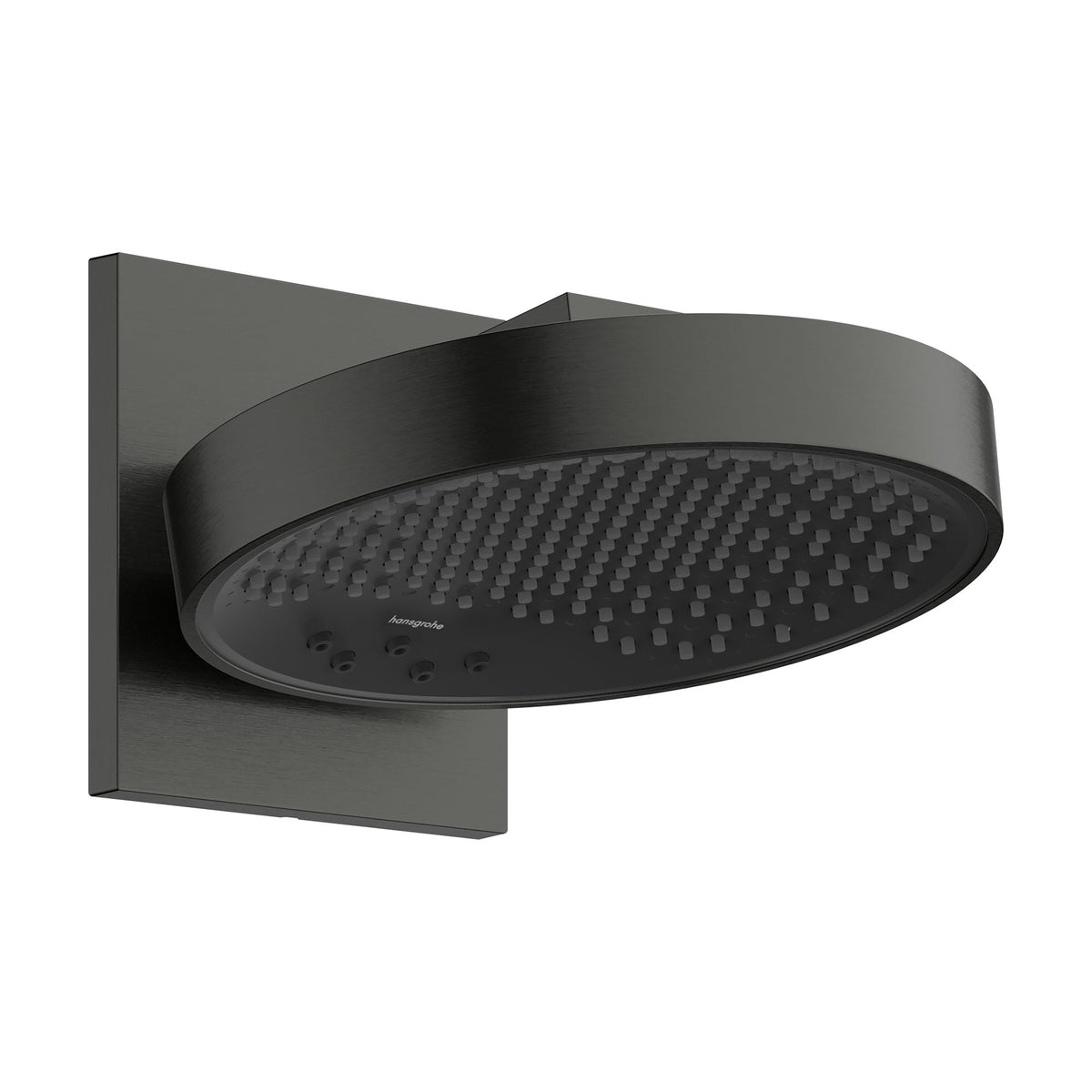 Hansgrohe-Rainfinity-Overhead-shower-250-3jet-EcoSmart-with-wall-connector-Brushed-Black-Chrome-26233340