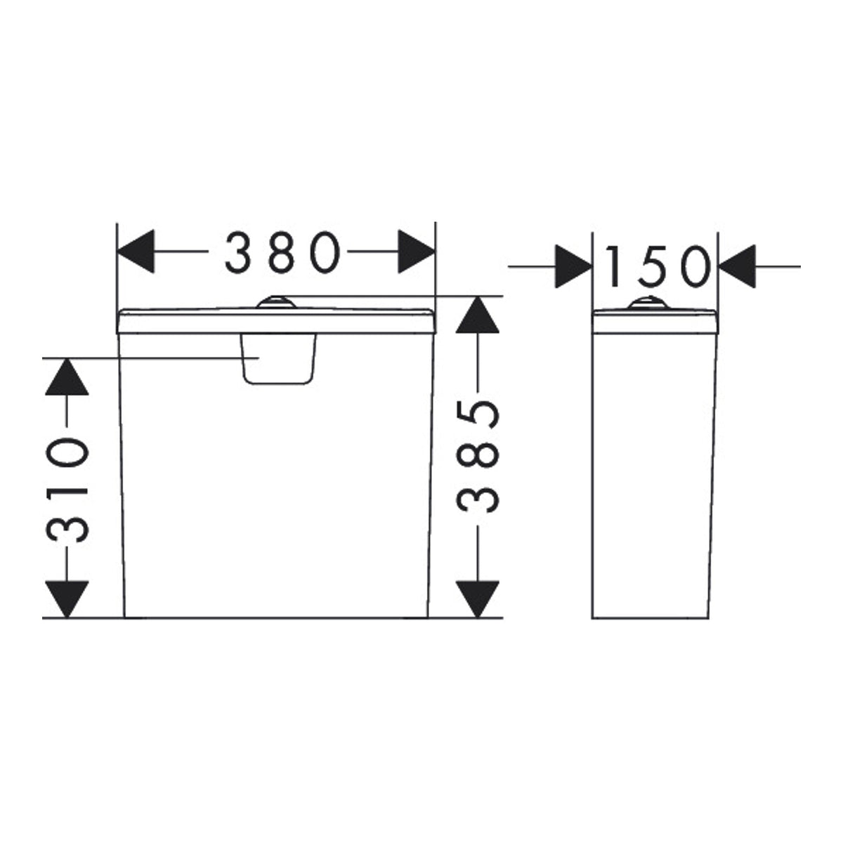 Hansgrohe Tank with bottom water supply 60110450 technical 01.jpg