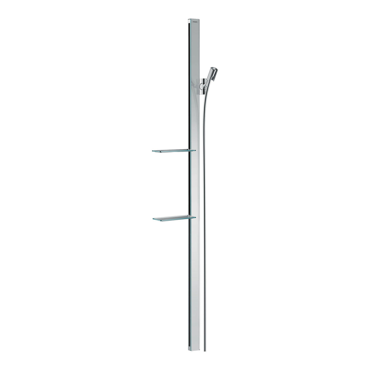 Hansgrohe Unica Shower bar E 150 cm with Isiflex shower hose 160 cm and shelves Chrome 27645000.jpg