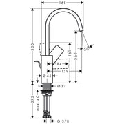 Hansgrohe-Vivenis-Single-lever-basin-mixer-210-with-swivel-spout-and-pop-up-waste-set-75030-scale-draw