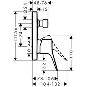אינטרפוץ 4 דרך Vivenis Single lever bath mixer for concealed installation for iBox universal