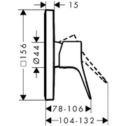 אינטרפוץ 3 דרךVivenis Single lever shower mixer for concealed installation for iBox universal