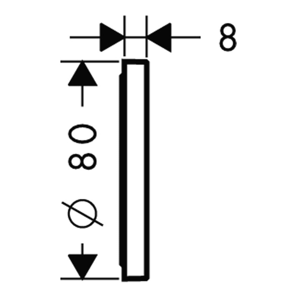 Hansgrohe Wall bar spacer 98681000 technical 01.jpg