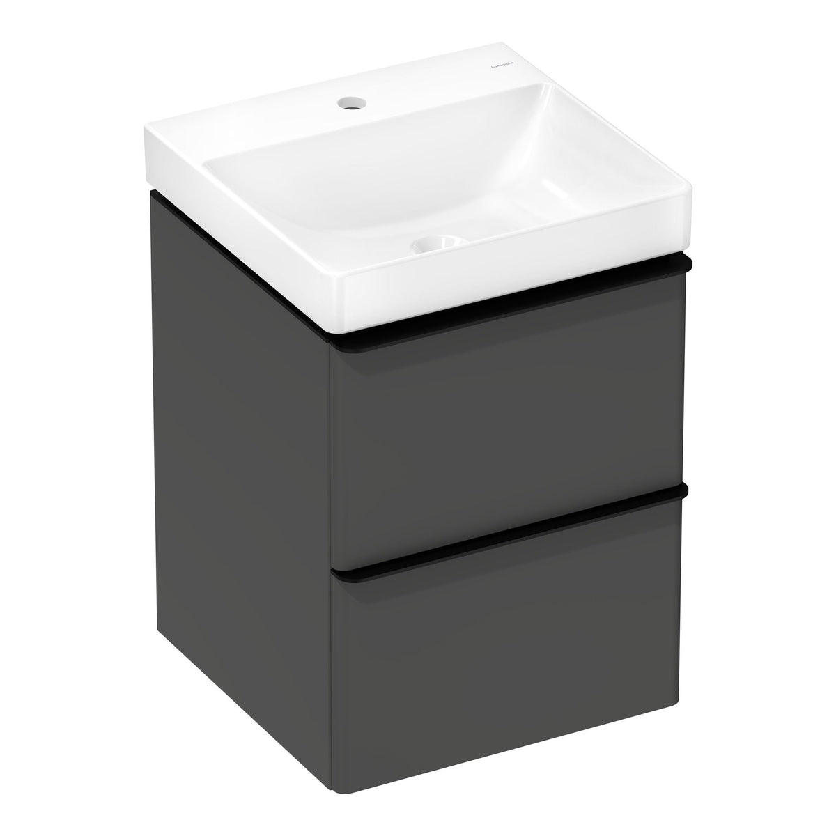 Hansgrohe Xelu Q Vanity unit set Diamond Matt Grey 480 475 with 2 drawers with handrinse basin Matt Black 54369670.jpg