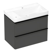 Hansgrohe Xelu Q Vanity unit set Diamond Matt Grey 780 475 with 2 drawers with wash basin shelf left Matt Black 54378670.jpg