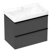 Hansgrohe Xelu Q Vanity unit set Diamond Matt Grey 780 475 with 2 drawers with wash basin shelf right Matt Black 54381670.jpg