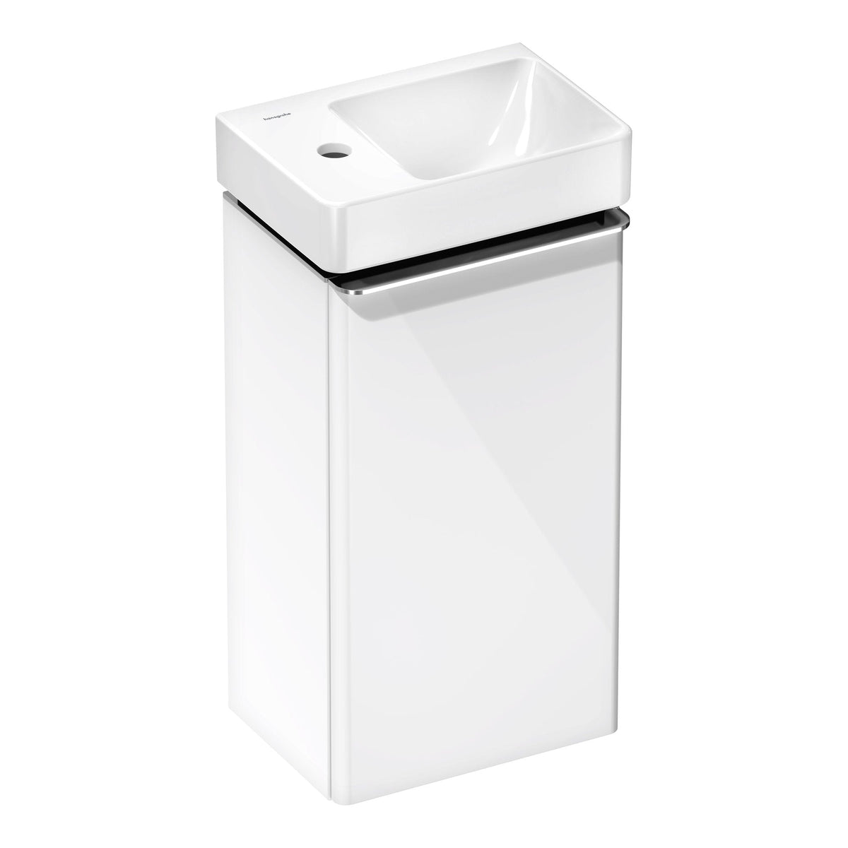 Hansgrohe Xelu Q Vanity unit set High Gloss White 340 245 door hinge left with handrinse basin shelf left 54362000.jpg