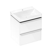Hansgrohe Xelu Q Vanity unit set High Gloss White 580 475 with 2 drawers with wash basin 54371000.jpg