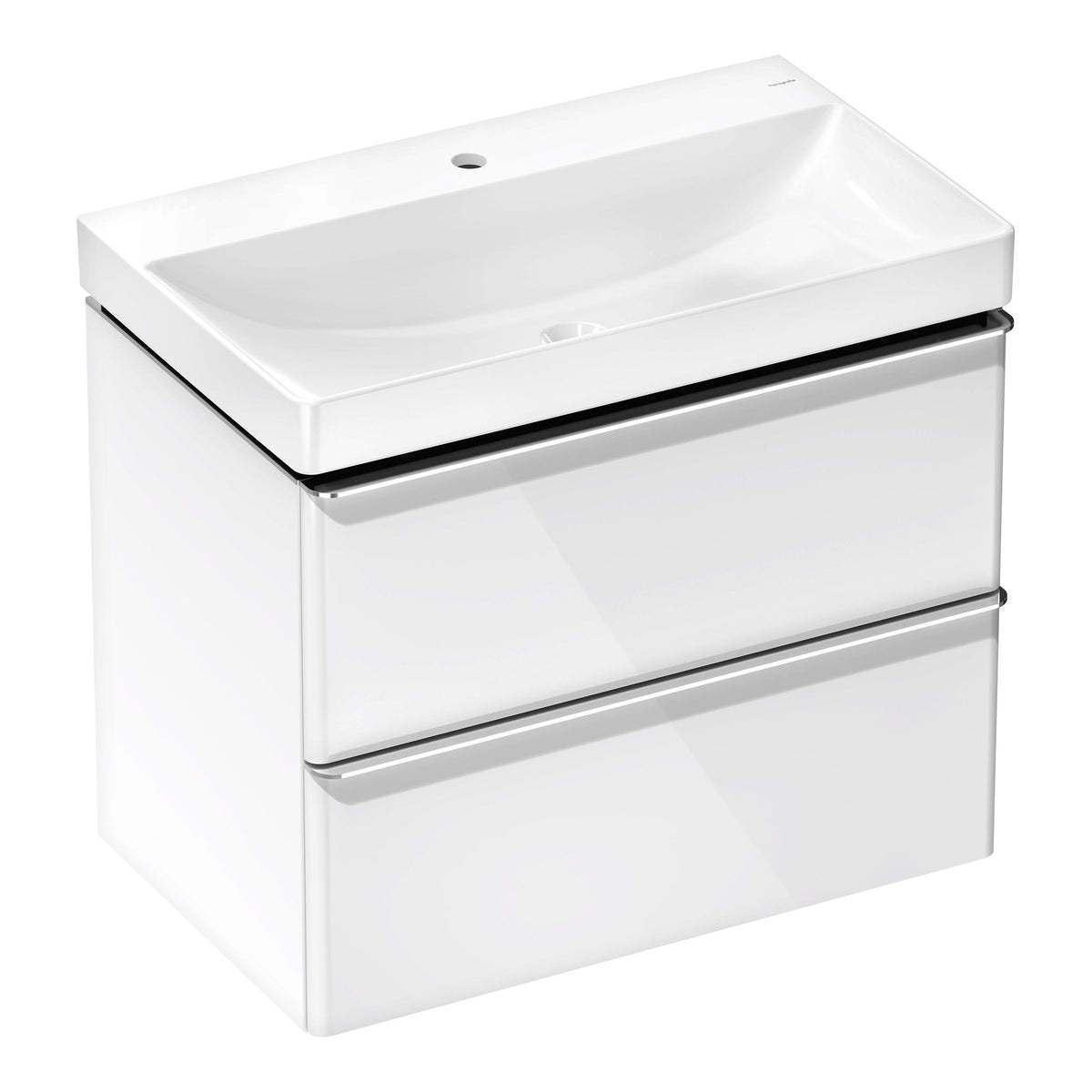 Hansgrohe Xelu Q Vanity unit set High Gloss White 780 475 with 2 drawers with wash basin 54374000.jpg