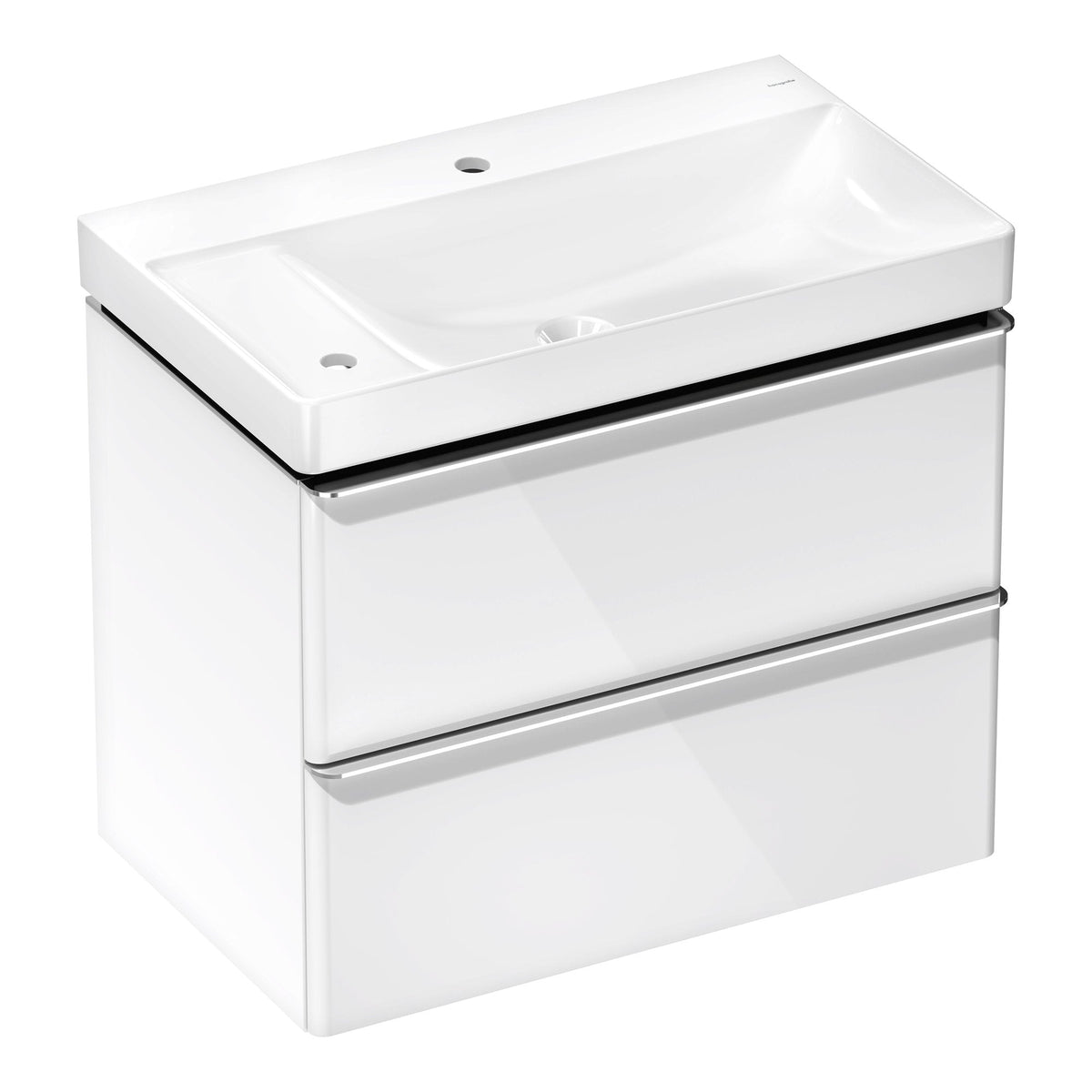 Hansgrohe Xelu Q Vanity unit set High Gloss White 780 475 with 2 drawers with wash basin shelf left 54377000.jpg