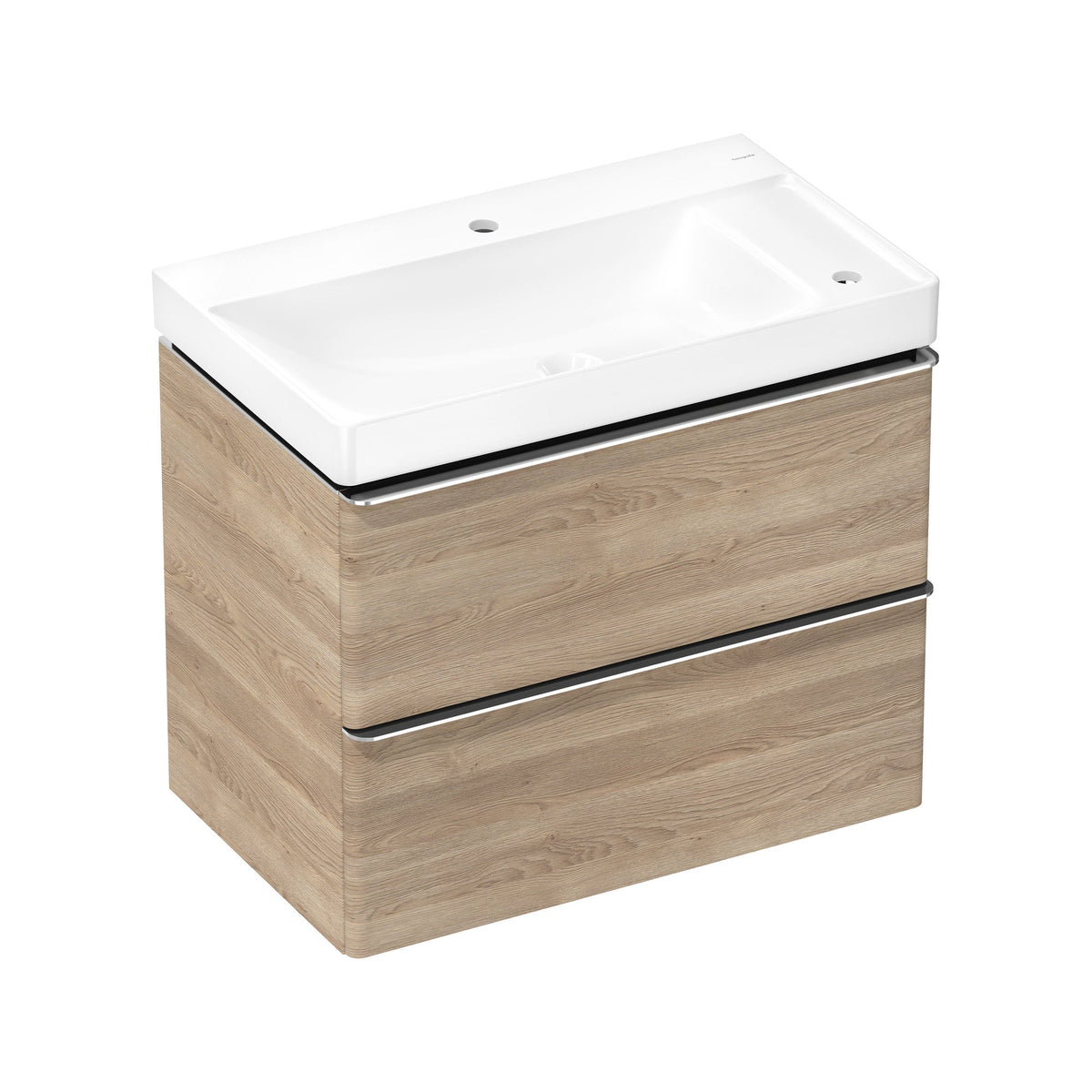 Hansgrohe Xelu Q Vanity unit set Natural Oak 780 475 with 2 drawers with wash basin shelf right 54382000.jpg