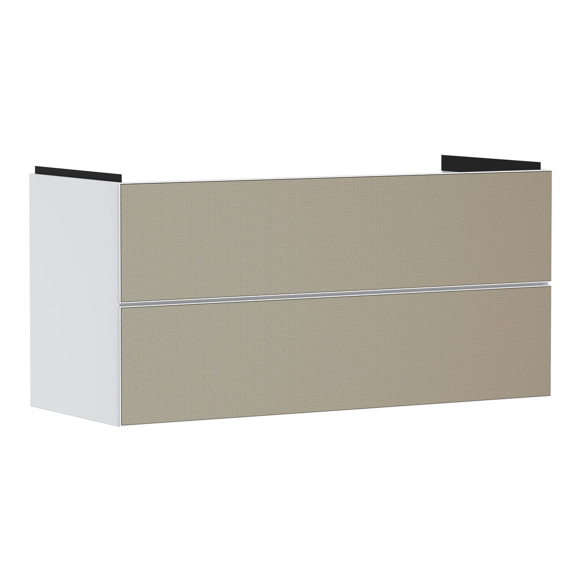 Hansgrohe Xevolos E Vanity unit Matt White 1180 475 with 2 drawers for wash basin Patterned Bronze 54184390.jpg