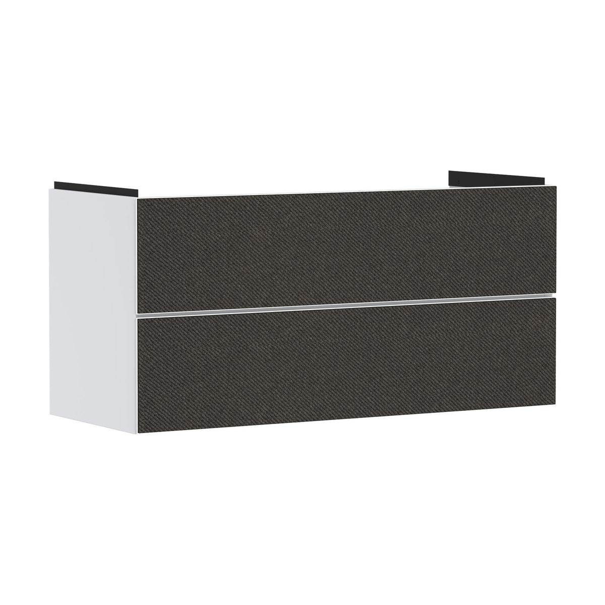 Hansgrohe-Xevolos-E-Vanity-unit-Matt-White-1180-475-with-2-drawers-for-wash-basin-Textile-Dark-Grey-54184660