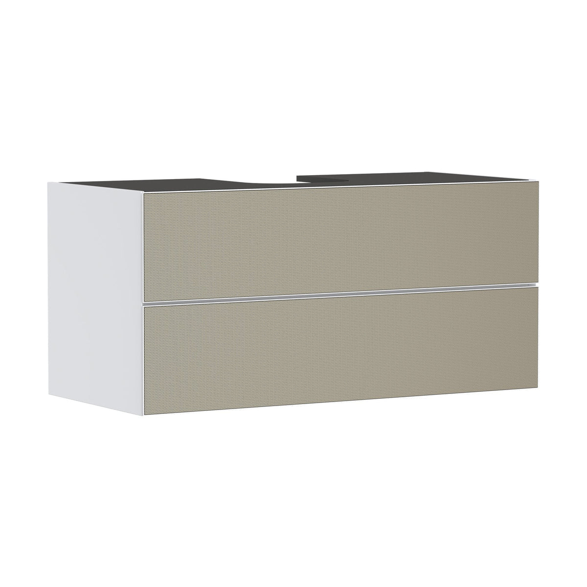 Hansgrohe-Xevolos-E-Vanity-unit-Matt-White-1180-550-with-2-drawers-for-console-with-cutout-middle-Patterned-Bronze-54193390