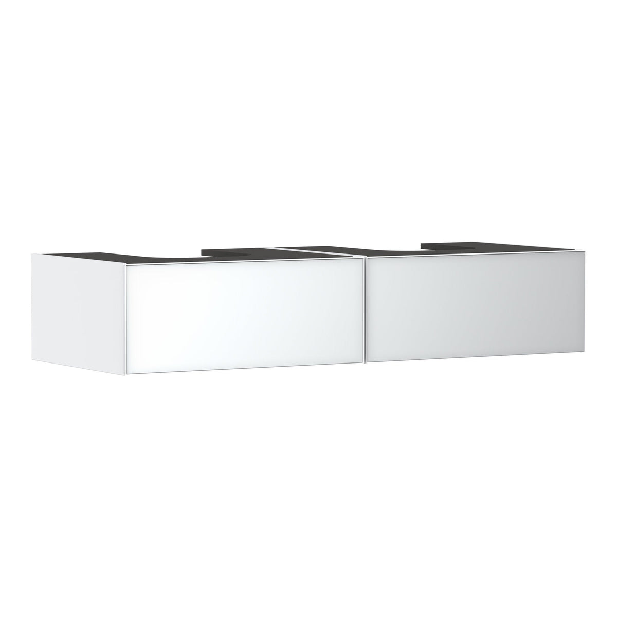 Hansgrohe Xevolos E Vanity unit Matt White 1370 550 with 2 drawers for console with 2 cutouts Metallic White 54316320.jpg