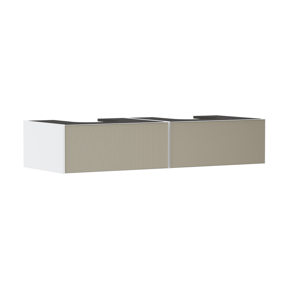 Hansgrohe-Xevolos-E-Vanity-unit-Matt-White-1370-550-with-2-drawers-for-console-with-2-cutouts-Patterned-Bronze-54316390