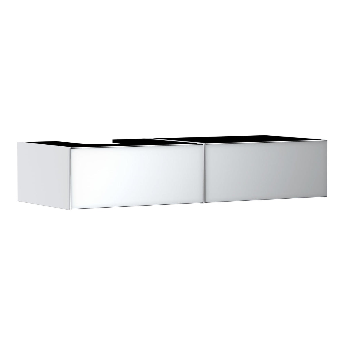 Hansgrohe Xevolos E Vanity unit Matt White 1370 550 with 2 drawers for console with cutout left Metallic White 54319320.jpg