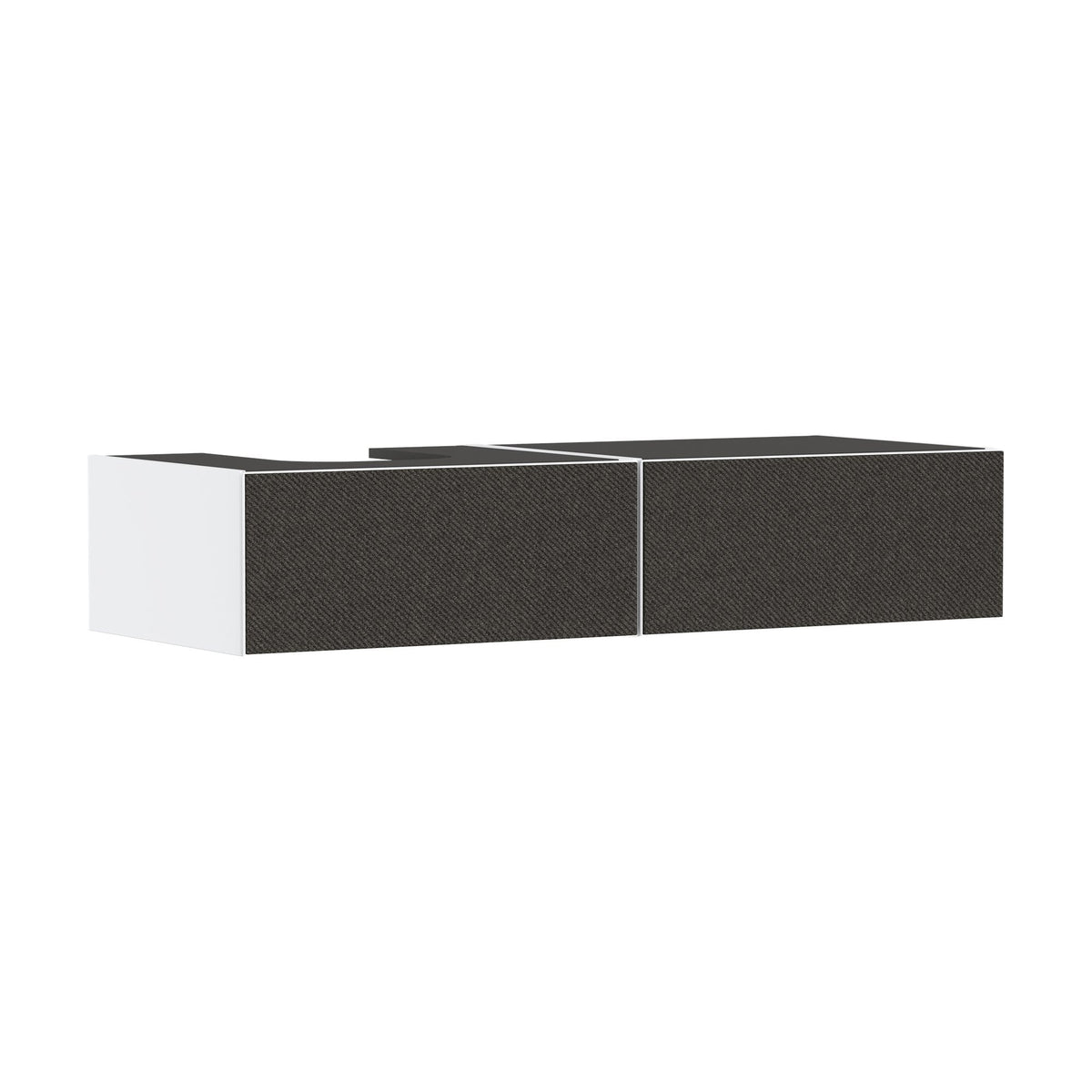 Hansgrohe-Xevolos-E-Vanity-unit-Matt-White-1370-550-with-2-drawers-for-console-with-cutout-left-Textile-Dark-Grey-54319660