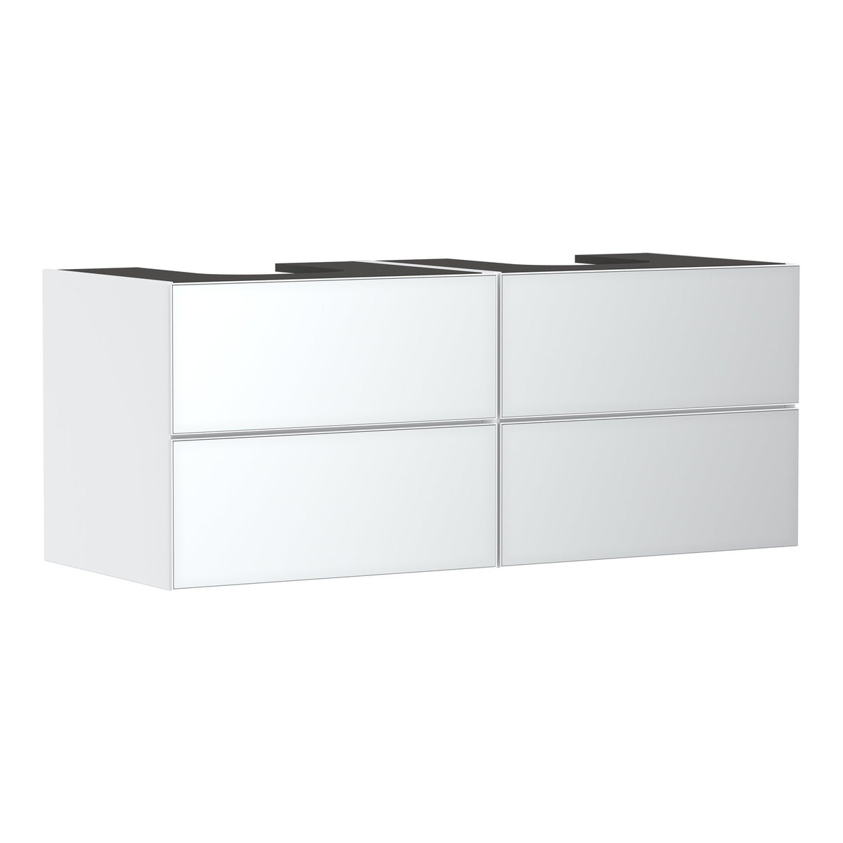 Hansgrohe Xevolos E Vanity unit Matt White 1370 550 with 4 drawers for console with 2 cutouts Metallic White 54196320.jpg