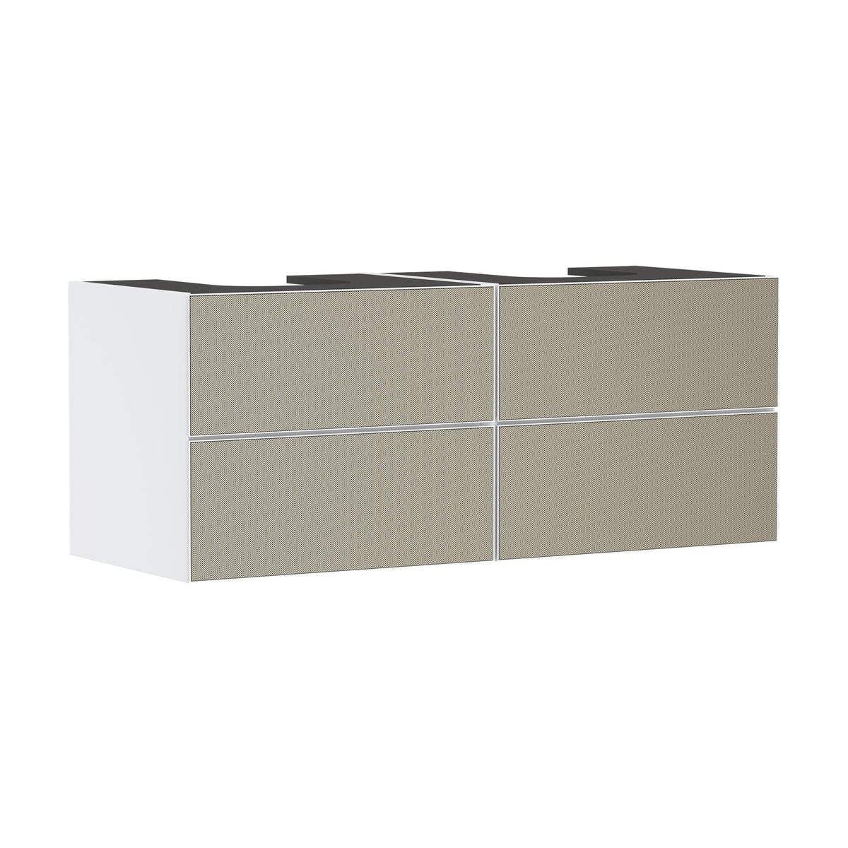 Hansgrohe-Xevolos-E-Vanity-unit-Matt-White-1370-550-with-4-drawers-for-console-with-2-cutouts-Patterned-Bronze-54196390