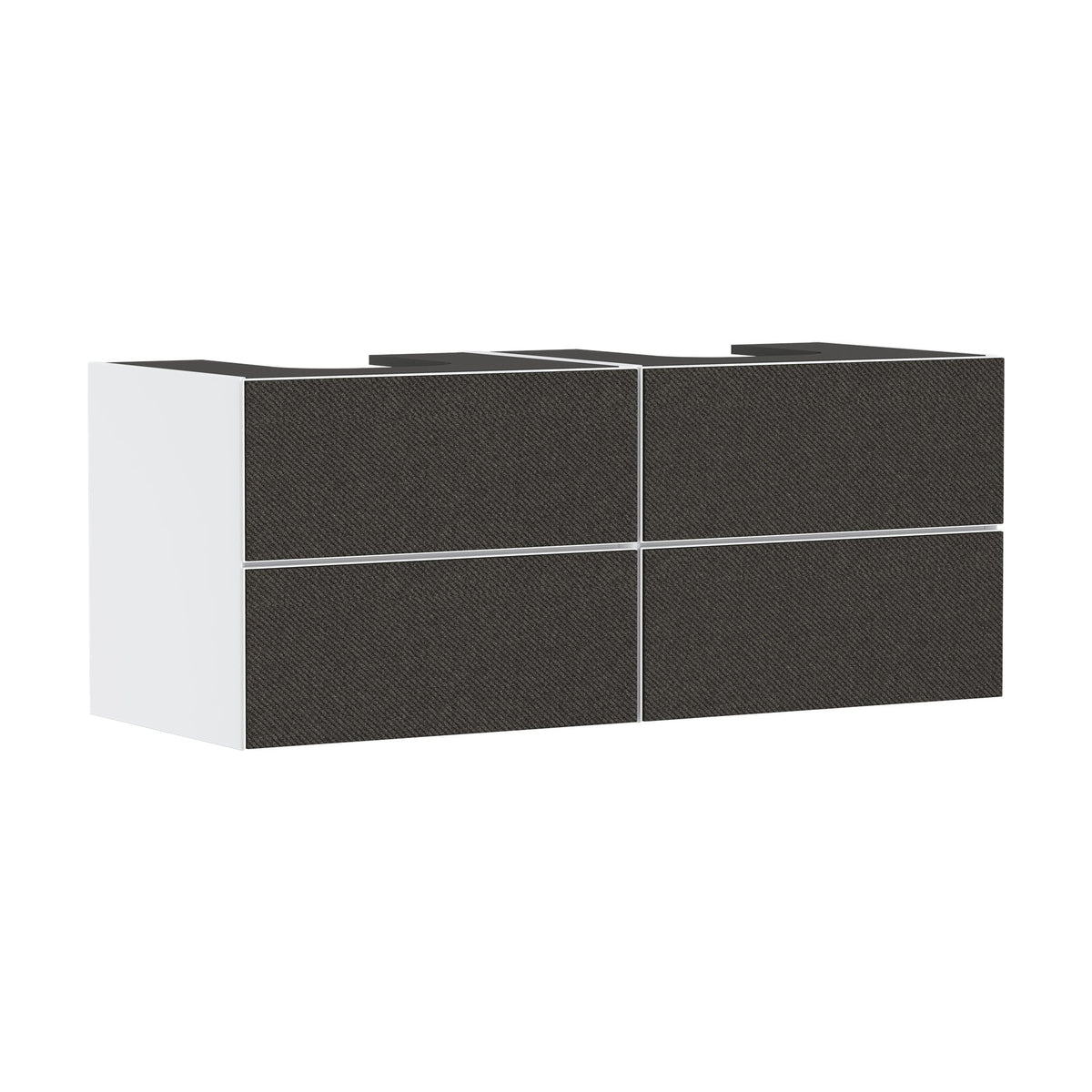 Hansgrohe-Xevolos-E-Vanity-unit-Matt-White-1370-550-with-4-drawers-for-console-with-2-cutouts-Textile-Dark-Grey-54196660
